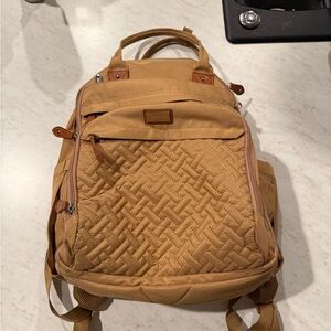 Tan Quilted Men's Backpack